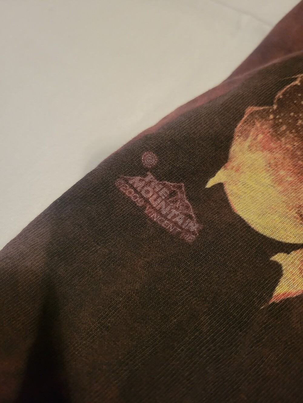 DnD Style Dragon Graphic Tee - Maroon/Burnt Orange Tie Dye - Picture 6 of 10